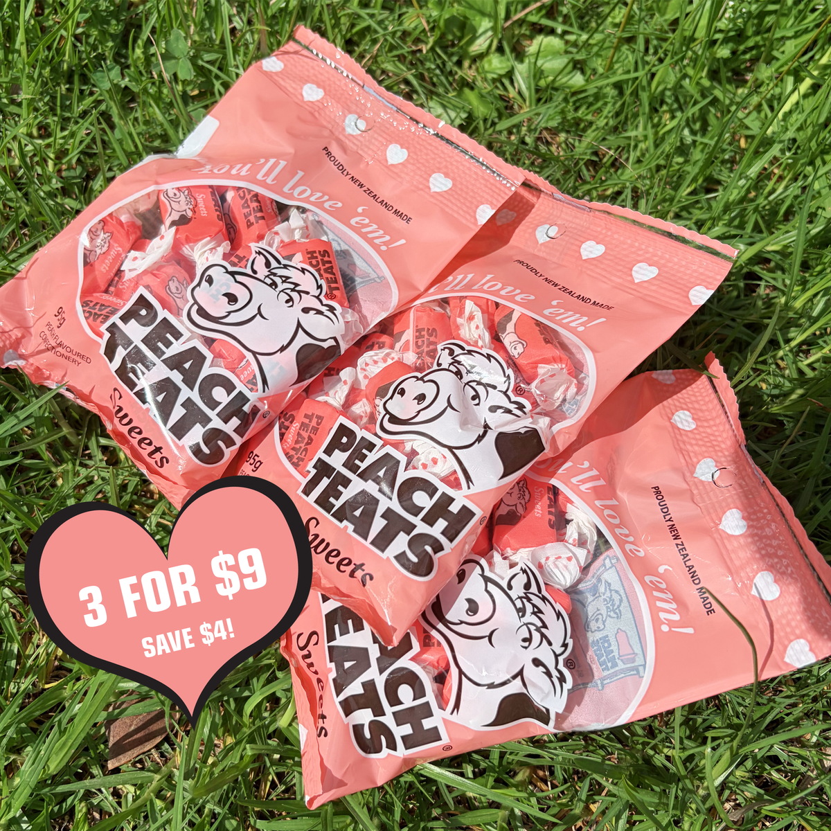 Peach Teats Sweets 3pk Bundle