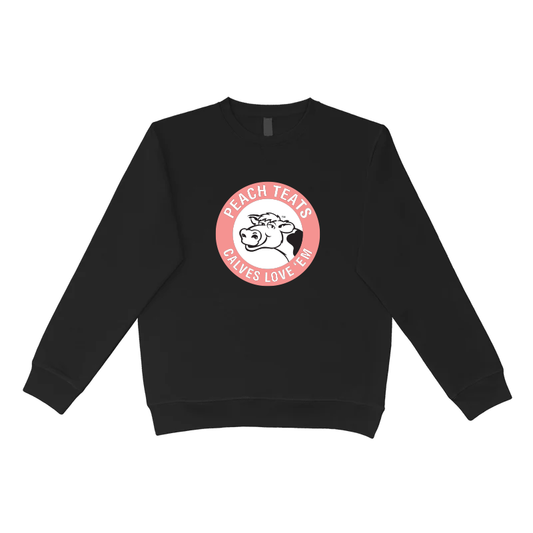 Crew Neck - Peach Teats Circle Patch