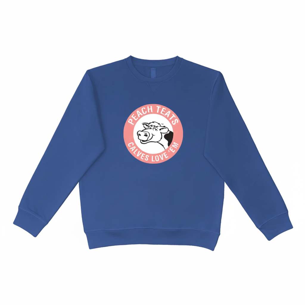 Crew Neck - Peach Teats Circle Patch