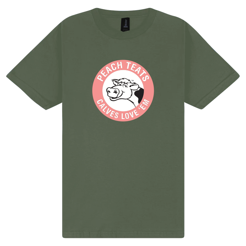 Tee Shirt - Peach Teats Circle Patch