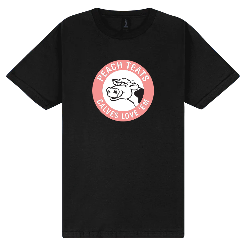 Tee Shirt - Peach Teats Circle Patch