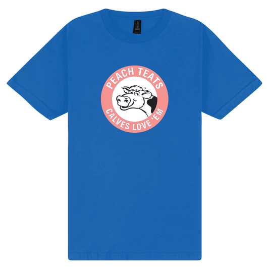 Tee Shirt - Peach Teats Circle Patch