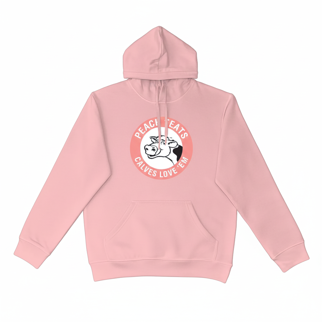 Hoodies - Peach Teats Circle Patch