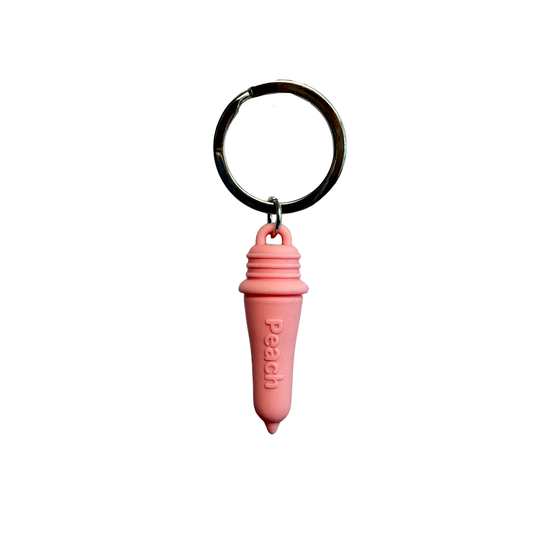 Peach Teats Mini Keyring
