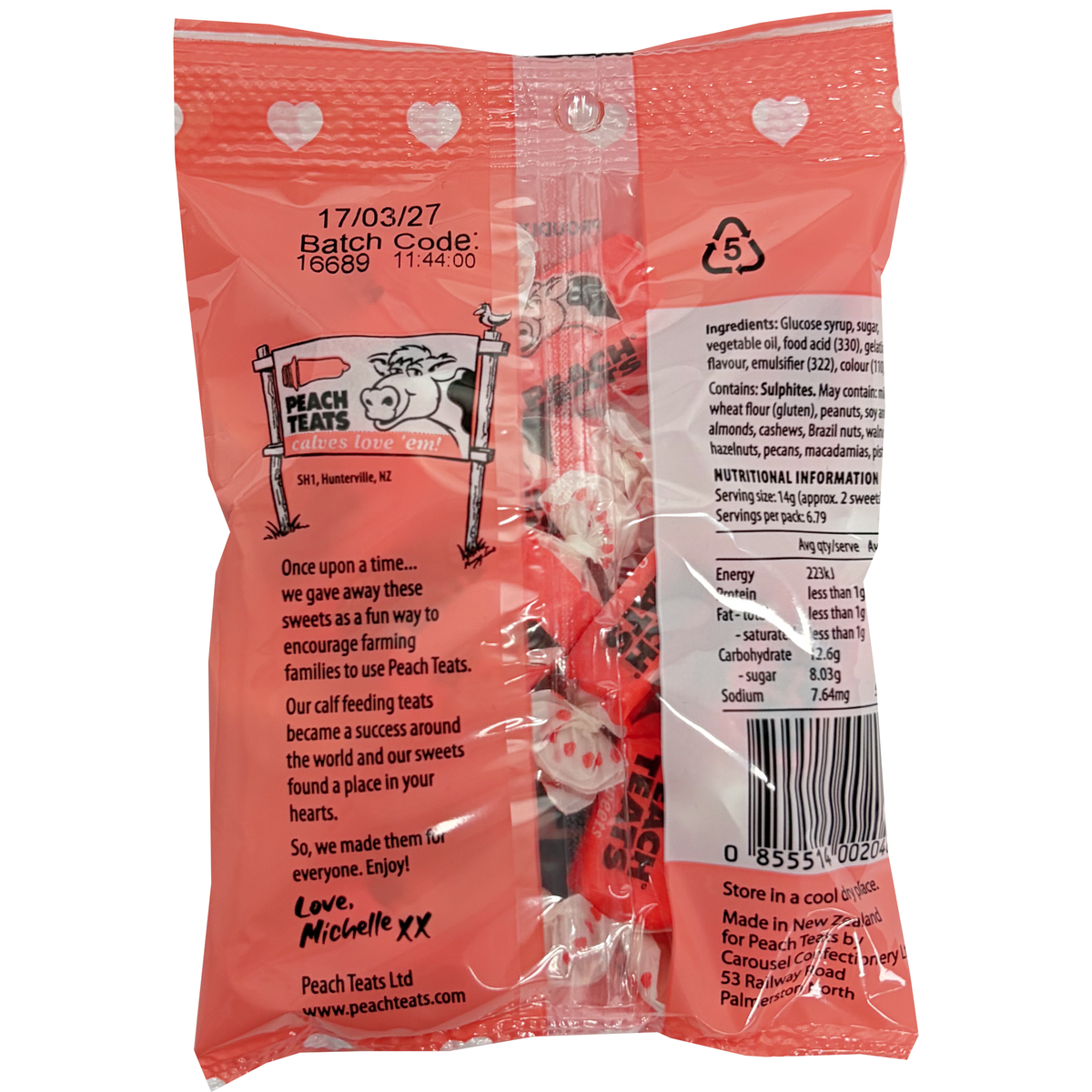Peach Teats Sweets 5pk Bundle
